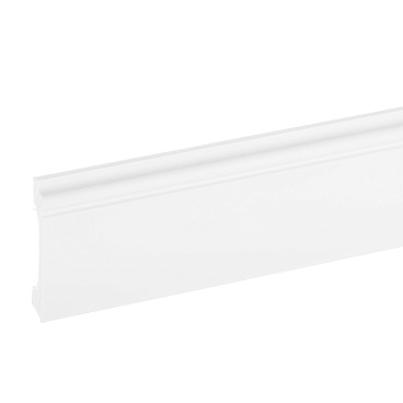 Плинтус экополимер Cosca 79х13х2000 мм белый (PX002)