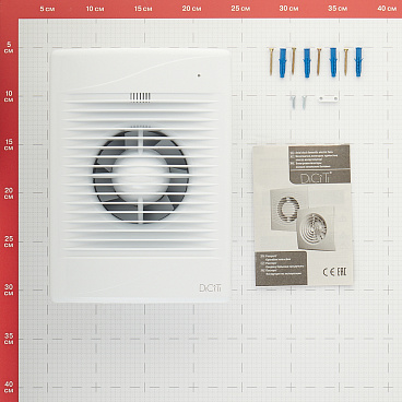 Вентилятор осевой Era Standard 4 с обратным клапаном с антимоскитной сеткой 180х250 мм d100 мм белый