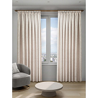 Штора рогожка бежевая 200х280 см Decofest Лина (153.765)