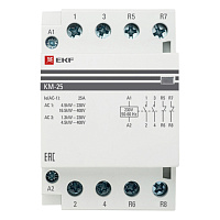 Контактор модульный EKF PROxima КМ 400 В 25 А тип AC 2НО+2НЗ (km-3-25-22)