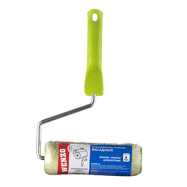 Валик полиакрил 180 мм d48 мм ворс 18 мм для водной основы с ручкой Wenzo Roma