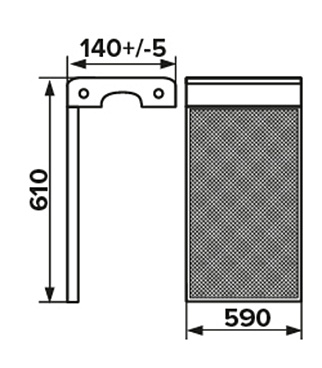 Экран декоративный металлический Evecs ДМЭР 610х590 мм белый 6-ти секционный