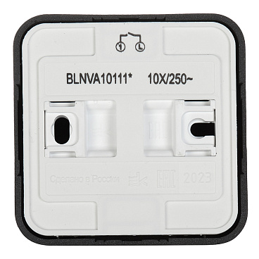 Выключатель Systeme Electric Blanca одноклавишный накладной антрацит с подсветкой (BLNVA101116)