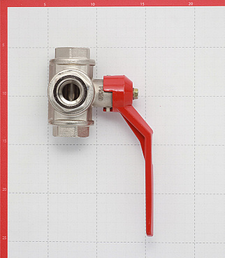 Кран шаровой латунный Itap 3/4 ВР(г) х 3/4 ВР(г) х 3/4 ВР(г) L-образный ручка трехходовой