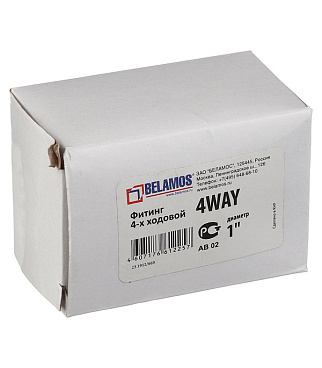 Соединитель для насоса Belamos 1 ВР(г) х 1 НР(ш) х 1 ВР(г) х 1/4 НР(ш) четырехходовой (4WAY)