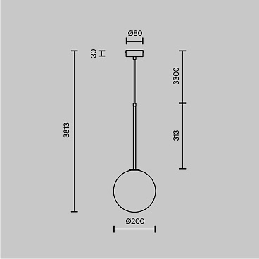 Подвесной светильник Maytoni MOD172PL-01B