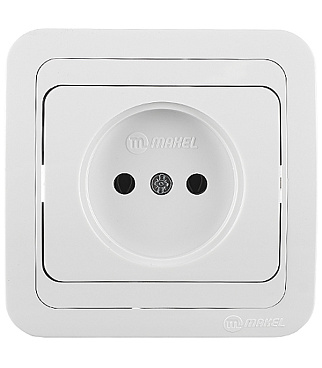 Розетка Makel Mimoza встраиваемая белая (12022)