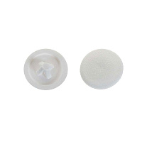 Заглушка декоративная пластиковая на шуруп №2 белая (50 шт.)