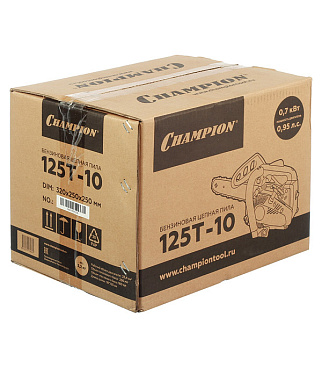 Бензопила Champion 125T 0,95 л.с. 10" шаг 3/8" паз 1,3 мм 40 звеньев
