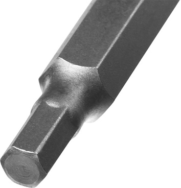 Биты ЗУБР ″Мастер″, тип хвостовика E 1/4″, 50мм, HEX4, 2шт