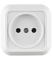 Розетка Makel Siva Ustu накладная белая (45102)