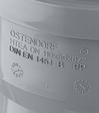 Тройник Ostendorf HTEA d110х50 мм 87° пластиковый для внутренней канализации (115420)