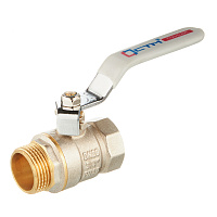 Кран шаровой латунный СТМ 3/4 ВР(г) х 3/4 НР(ш) ручка прямой