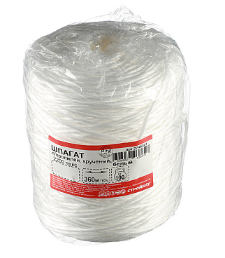 Шпагат крученый полипропиленовый белый 2200 текс 360 м