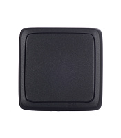 Выключатель Hegel Alfa одноклавишный накладной черный с изолирующей пластиной (ВА10-113-08)