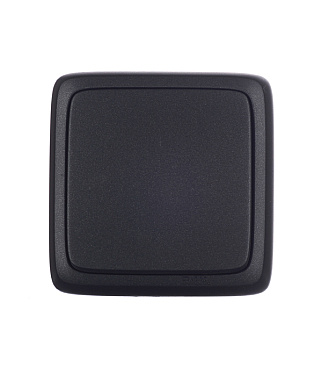 Выключатель Hegel Alfa одноклавишный накладной черный с изолирующей пластиной (ВА10-113-08)