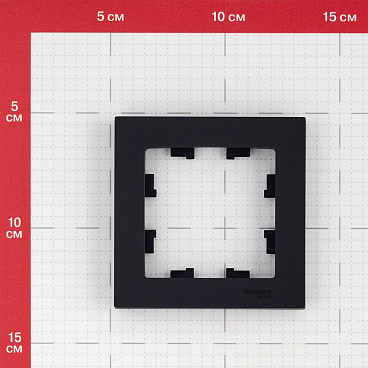 Рамка Systeme Electric AtlasDesign одноместная карбон (ATN001001)