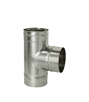 Тройник Дымок 90° х d120 мм без изоляции AISI 439
