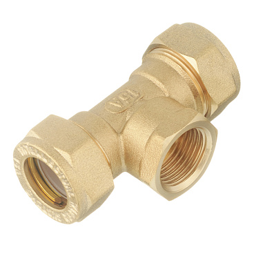 Тройник Stahlmann IWS EasyFix 15 мм х 1/2 ВР(г) х 15 мм для гофрированных труб