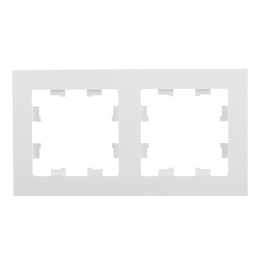 Рамка Systeme Electric AtlasDesign двухместная белая (ATN000102)