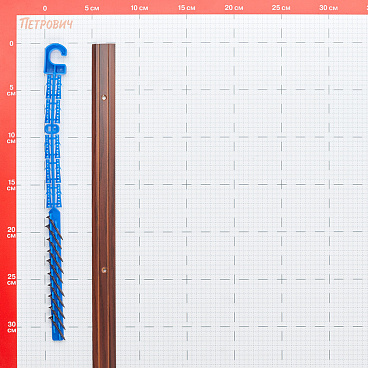 Порог алюминиевый одноуровневый стык 25х1800 мм дуб темный