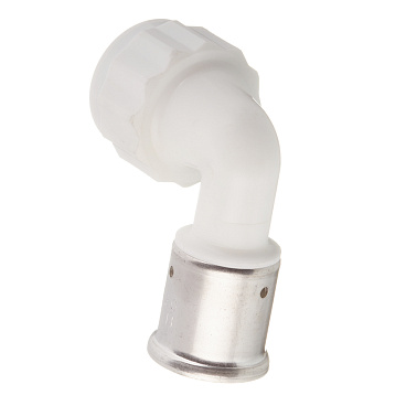 Угол Henco (6PKW-2605) 26(пресс) х 3/4 ВР(г) PVDF белый