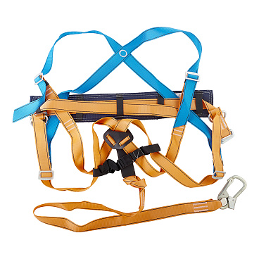 Страховочная система Окапром УС-2аАЖ лента 1,5 м оранжевая/синяя (0204)