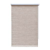 Рулонная штора блэкаут 120х160 см Decofest Каролина коричневая