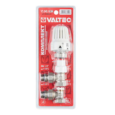 Комплект терморегулирующий угловой Valtec 1/2 для радиатора (VT.045.N.04)