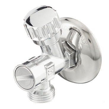 Вентиль Valtec 1/2 НР(ш) х 1/2 НР(ш) для подключения с/т приборов угловой с фильтром (VT.282.GBC.0404)