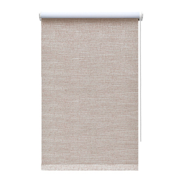 Рулонная штора блэкаут 120х160 см Decofest Каролина коричневая