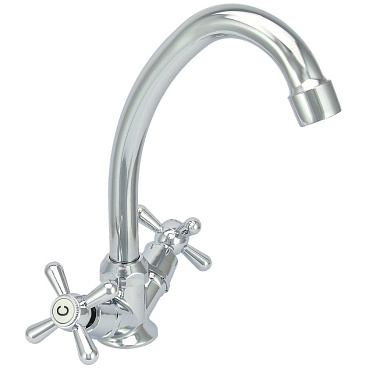 Смеситель для кухни Istok life хром с высоким изливом двухвентильный (402.437)