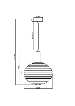 Подвесной светильник Maytoni MOD268PL-01G
