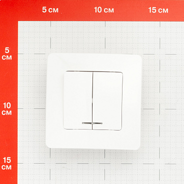 Выключатель Systeme Electric Blanca двухклавишный встраиваемый молочный с подсветкой (BLNVS010512)