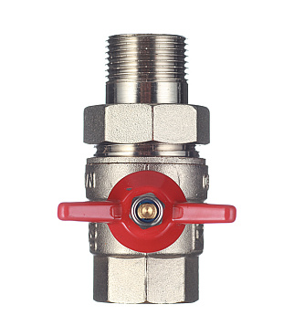 Кран шаровой латунный Valtec Base 3/4 ВР(г) х 3/4 НР(ш) бабочка с полусгоном прямой (VT.227.N.05)