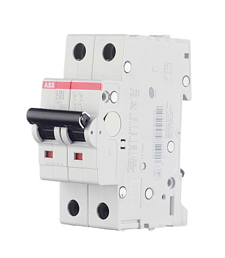 Автоматический выключатель модульный ABB S202 2P 63А тип C 6 кА 400 В (2CDS252001R0634)