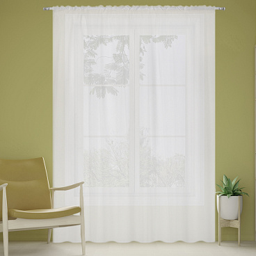 Тюль креп-шифон молочный 300х270 см Mona Liza (МЛ1015/206/Е300)