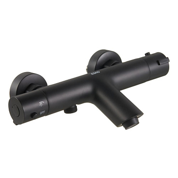 Смеситель для ванны Esko Mikros черный термостатический с коротким изливом без лейки (T3054 Black)