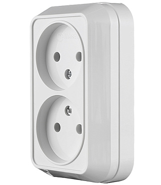 Розетка Makel Siva Ustu накладная белая (45117)