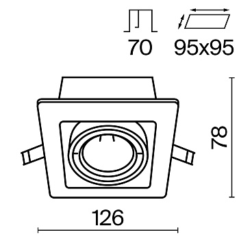 Встраиваемый светильник Technical DL008-2-01-W