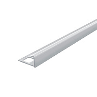 Профиль ПВХ для кафельной плитки наружный 8 мм 2,7 м светло-серый глянец