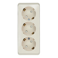 Розетка Systeme Electric Этюд накладная кремовая со шторками (PA16-012K)