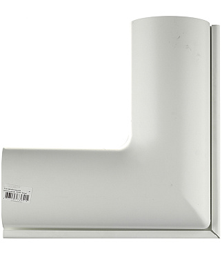 Угол желоба Grand Line металлический внешний d125 мм 90° белый RAL 9003