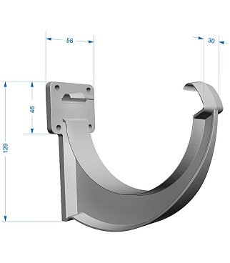 Кронштейн желоба Docke Lux пластиковый d140 мм пломбир RAL 9003