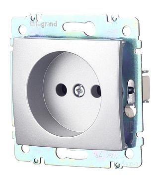 Розетка Legrand Valena встраиваемая алюминий (694341)