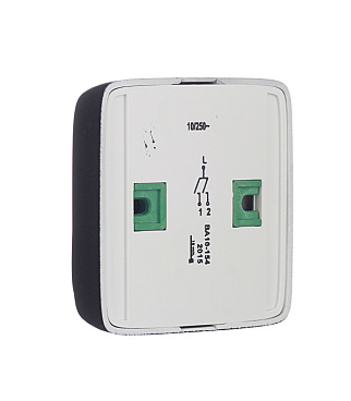 Выключатель Hegel Alfa двухклавишный накладной черный с подсветкой (ВА10-154-08)