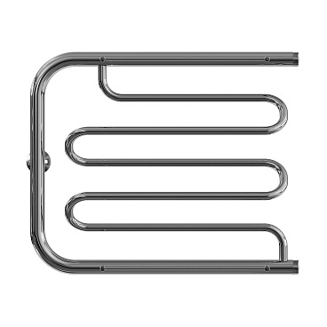 Полотенцесушитель водяной MyFrea 500х600 мм фокстрот с боковым подключением 500 мм с полкой хром