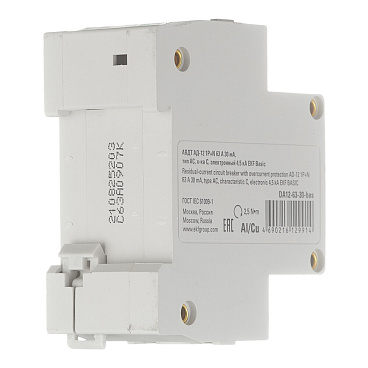 Автомат дифференциальный EKF Basic АД-12 63А 1P+N тип AC 30 мА 4,5 кА (DA12-63-30-bas)