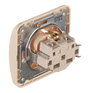 Розетка Makel Mimoza встраиваемая бежевая керамика (25008)