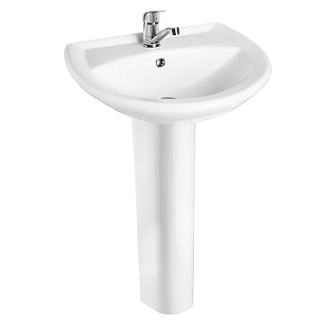 Комплект раковина с пьедесталом Sanita Аттика 55 см белая